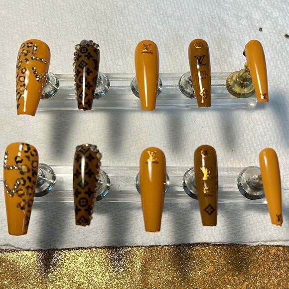 Fall press-on nails- classy and stylish- full set - Picture 6 of 11